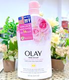  NK - Sữa tắm Olay Fresh Outlast Body Wash Notes of Rose Water & Sweet Nectar 24HR Fresh Vibes 975mL 33Oz 