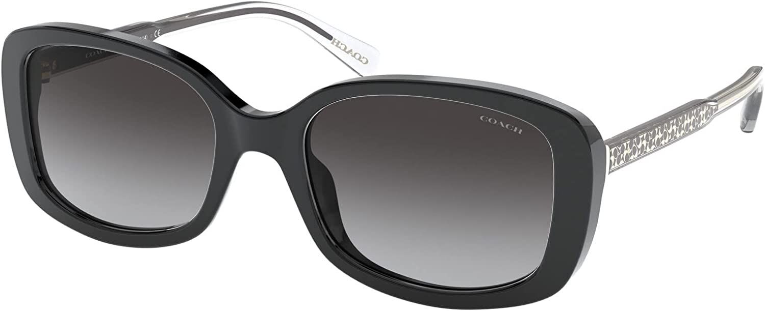  Mắt kính nữ Coach Women Fashion 55mm Black Sunglasses HC8278F 