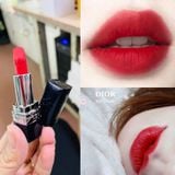  Son Thỏi mini Dior Rouge Velvet Màu 999 1.5g 