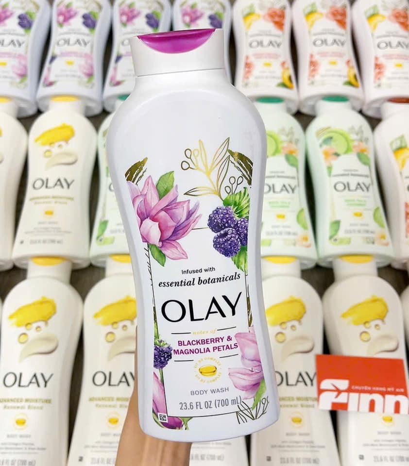  Sữa tắm Olay Infused With Essential Botanicals Blackberry & Magnolia Petals Body Wash 23.6Oz 700ml 