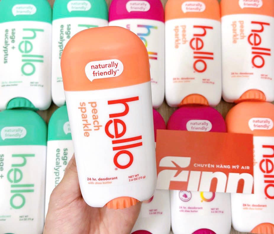  Lăn khử mùi Hello Peach Deodorant With Shea Butter 2.6Oz 73g 