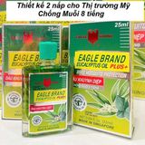  Dầu khuynh diệp chống muỗi Eagle Brand Eucalyptus Oil Plus+ 8HRS Mosquito Protection 0.84Oz 25ml 