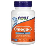  Viên uống dầu cá Now Molecularly Distilled Omega-3 1000mg Fish Oil 180 EPA / 120 DHA 100 viên 