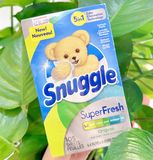  Giấy thơm quần áo Snuggle Fabric Softener Dryer Sheets 5 in 1 Plus - SuperFresh Original 105 tờ 