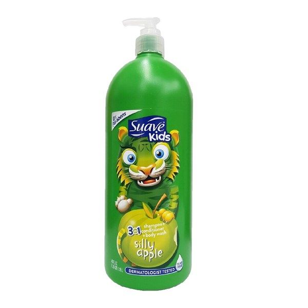  Dầu tắm, gội, xả cho bé Suave Kid 3 in 1 1.18l (Hương Apple) 