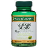  Viên uống bổ não Nature's Bounty Ginkgo Biloba 60mg 200 viên 