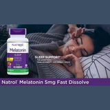  Viên ngậm hỗ trợ ngủ ngon Natrol Melatonin 5mg Seep Aid Fast Dissolve 90 viên 