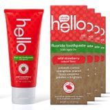  Kem đánh răng cho bé Hello Natural Wild Strawberry Flavor Fluoride Kids Toothpaste 4.2Oz 119g 