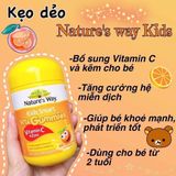  Kẹo Dẻo Nature's Way Kids Smart Vita Gummies Vitamin C + Zinc 