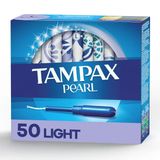  Băng vệ sinh Tampax Pearl Light Absorbency Plastic Applicator and LeakGuard Braid Tampons 50 miếng 