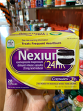  (SALE-T1/26) Viên uống hỗ trợ dạ dày Nexium 24HR Acid Reducer Heartburn Relief Capsules 28 viên 