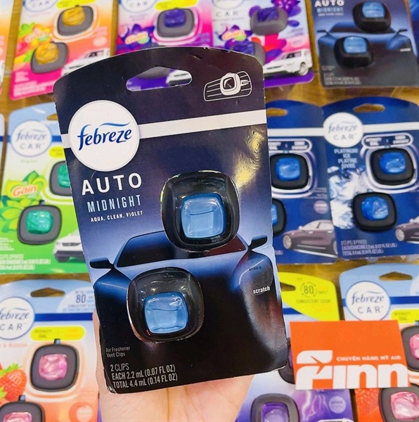  Set 2 nước hoa thơm xe Febreze 2ct Car Auto Midnight 