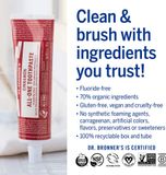  Kem đánh răng hữu cơ hương quế Dr. Bronner's Cinnamon Toothpaste 5Oz 140g 