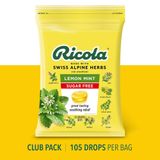  Kẹo ngậm giảm ho Ricola Sugar Free Lemon Mint Drops 105 viên 