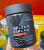  Viên uống bổ sung Omega Sports Research Krill Oil 1000mg with Astaxanthin 60 viên 