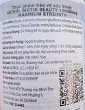  CTY-Viên uống hỗ trợ mọc tóc Natrol Biotin 10000mcg Maxium 100 viên 