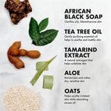  (SALE-T2/26) Xà bông trị mụn lưng SheaMoisture African Black Soap Bar 8Oz 227g 