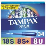  Băng vệ sinh Tampax Pearl Triple Pack Unscented Plastic Tampons 34 miếng 