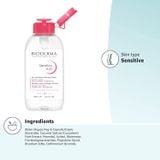  ( Nắp nhấn hồng) Nước tẩy trang dịu nhẹ Bioderma Sensibio H2O With Pump 16.7Oz 500ml 
