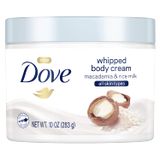  Kem dưỡng thể cho da khô Dove Whipped Body Cream Dry Skin Moisturizer Macadamia and Rice Milk Nourishes Deeply 10Oz 283g 