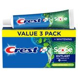  Set 3 kem đánh răng Crest Premium Plus Scope Outlast Toothpaste Mint 15.6Oz 442g 