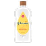  Dầu dưỡng da Johnson's Baby Oil Mineral Oil Enriched with Shea & Cocoa Butter 20Oz 591ml 