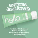  Kem đánh răng Hello Super Fresh Whitening Toothpaste with Natural Spearmint and Coconut Oil 4.7Oz 133g 