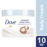  Kem dưỡng thể cho da khô Dove Whipped Body Cream Dry Skin Moisturizer Macadamia and Rice Milk Nourishes Deeply 10Oz 283g 