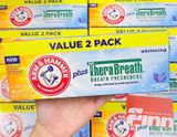  Set 2 kem đánh răng Arm & Hammer Toothpaste Plus TheraBreath Whitening Icy Mint 11Oz 312g 