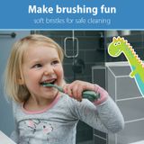  Set 2 bàn chải đánh răng cho bé Dr. Brown's Toddler Toothbrush Dinosaur Green and Orange 