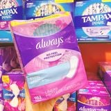  Băng vệ sinh Always Incredibly Thin Liners Wrapped Unscented 162 miếng 