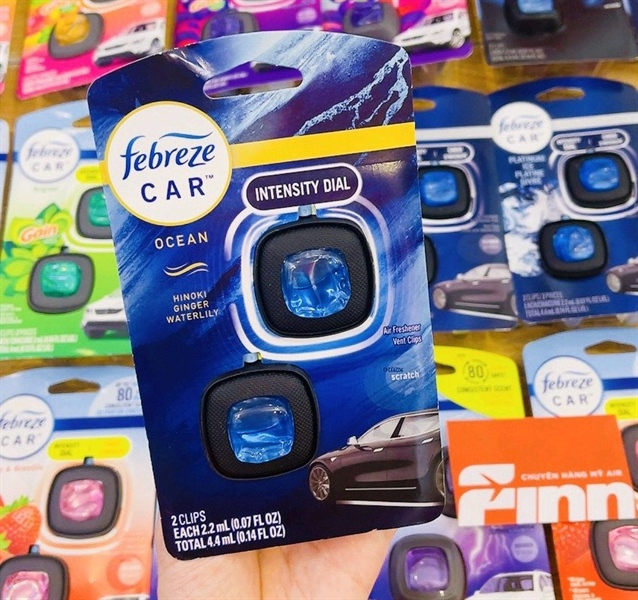  Set 2 nước hoa thơm xe Febreze Car Air Freshener Vent Clip Ocean Scent 