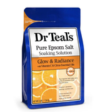  Muối tắm ngâm bồn Dr Teal's Glow & Radiance Citrus Pure Epsom Bath Salt 1.36kg 
