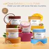  Tẩy tế bào chết Dove Exfoliating Body Polish Scrub For Silky Smooth Skin Brown Sugar & Coconut Butter Body Scrub 10.5Oz 298g 