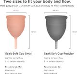 Cốc nguyệt san Saalt Soft Menstrual Cups - Small & Regular - 2pk 