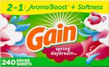  Giấy thơm quần áo Gain Spring Daydream with 2-in-1 AromaBoost Plus Softness 240 tờ 