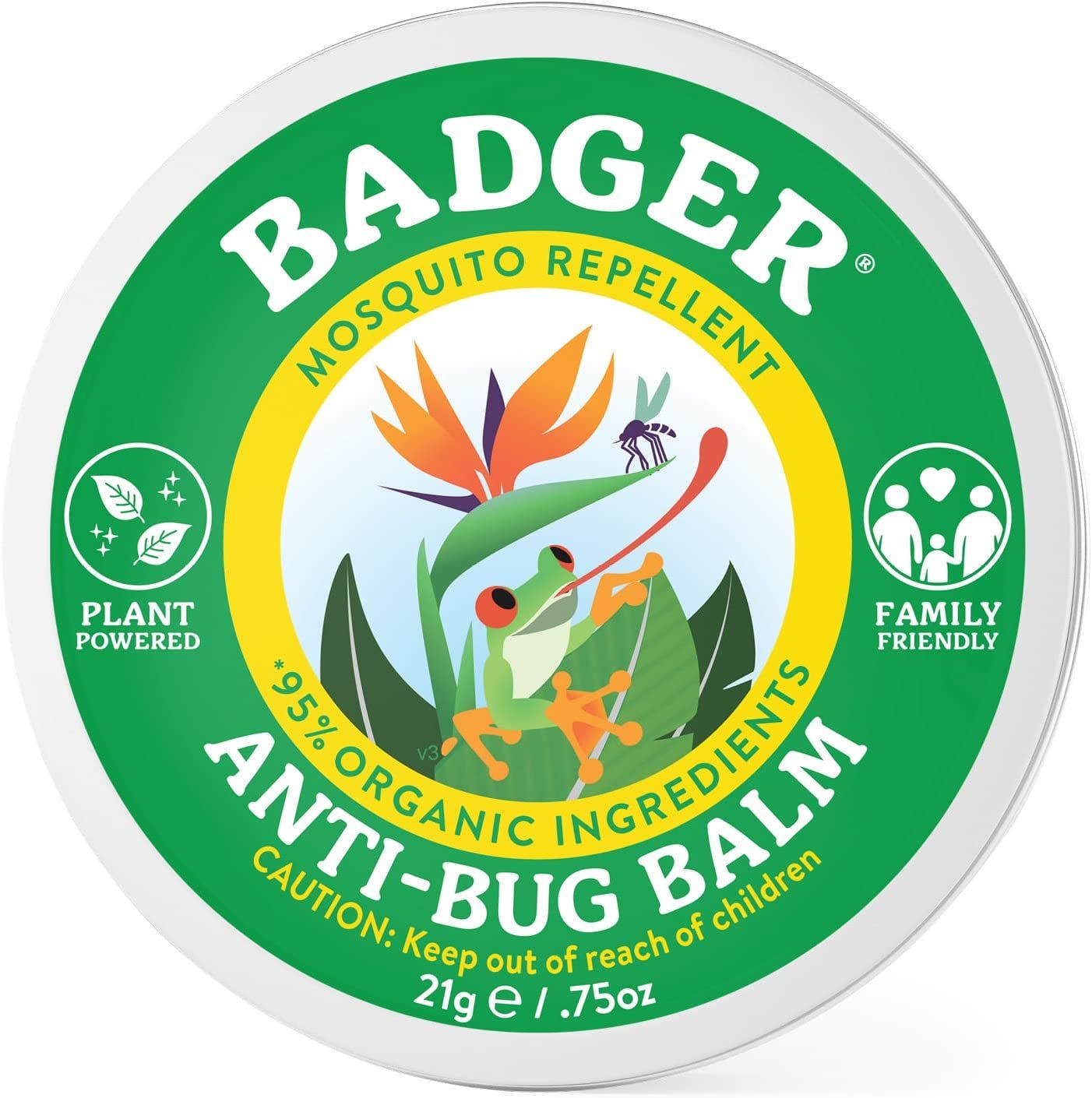  Kem chống muỗi, côn trùng cắn Badger Company, Anti-Bug Balm, Citronella & Rosemary 75 oz 21 g 