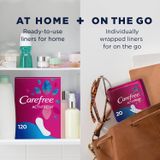  Băng vệ sinh Carefree Acti-Fresh Panty Liners, Thin to Go, Unscented 22 miếng 