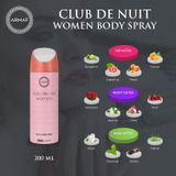  Xịt khử mùi hương nước hoa Armaf Club De Nuit Body Spray For Women 6.8Oz 200ml 