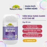 CTY - Viên uống bổ sung canxi và vitamin D3 cho bé Nature's Way Kids Smart 50 viên 