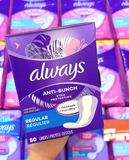  Băng vệ sinh Always Daily Anti-Bunch Xtra Protection Regular 50 miếng 
