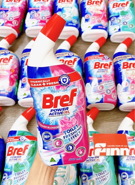  (SALE-T7/25) Gel vệ sinh bồn cầu Bref Power Active Gel Flower Blossom 700ml 