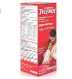  Siro hỗ trợ giảm đau hạ sốt cho bé Children's Tylenol Pain + Fever Relief Cold Medicine Strawberry 4Oz 120ml 