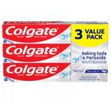  Set 3 kem đánh răng Colgate Baking Soda and Peroxide Whitening Toothpaste Brisk Mint 18Oz 510g 