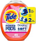  Viên giặt quần áo Tide April Fresh Power Pods with Downy HE Compatible Laundry Detergent 45 viên 