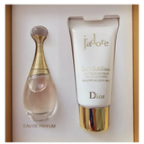  Set 2 chai mini Dior Jadore Eau de Parfum 0.17Oz 5ml + Body Milk 0.67Oz 20ml 