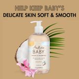  Dầu tắm - gội cho bé SheaMoisture Baby Wash and Shampoo for Baby 100% Virgin Coconut Oil, 13 Fl Oz 384ml 