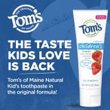  Kem đánh răng cho bé Tom's of Maine Natural Children's Fluoride-Free Toothpaste, Silly Strawberry 5.1Oz 144g 