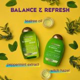  Dầu xả OGX Extra Strength Refreshing Scalp + Teatree Mint Conditioner 13Oz 385ml 