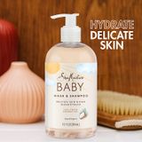  Dầu tắm - gội cho bé SheaMoisture Baby Wash and Shampoo for Baby 100% Virgin Coconut Oil, 13 Fl Oz 384ml 